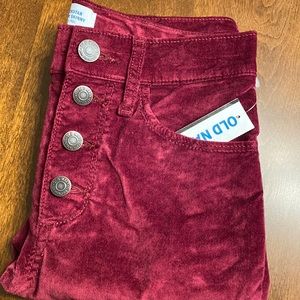 Old Navy Rockstar Super Skinny High-rise - Garnet Velvet - NWT